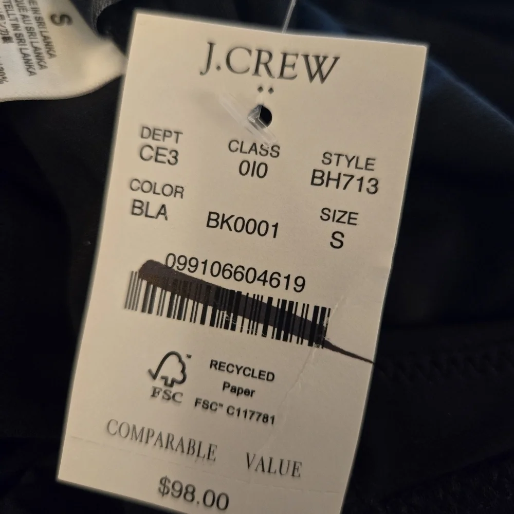 J. Crew V-Neck Ruched One-Piece Swimsuit Bathing Suit Small Medium Large Black - Picture 5 of 13